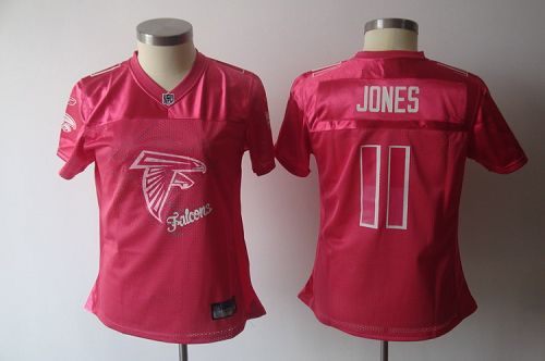 Falcons #11 Julio Jones Pink 2011 Women's Fem Fan Stitched NFL Jersey